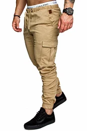 Jogger Cargo Herren Chino Jeans Hose 7001 Beige W32