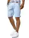 Indicode Herren Cuba Chino Shorts mit 5 Taschen aus Baumwollgemisch   Bermuda Sommershorts für Männer Sky Way, M