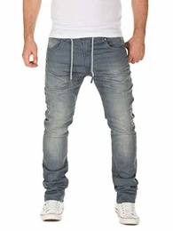 Herren Jeans Noah - Sweathose in Jeansoptik - Männer Jogg-Jeans Slim, Grau (Turbulence Grey 3R4215), W32/L32