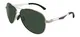 LZXC Polarisierte Sonnenbrille für Männer Outdoor Sport Brillen Unzerbrechliches Federscharnier Ultra-Light Metallrahmen HD, Silber Rahmen Grün Linse