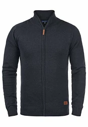 Blend Norman Herren Strickjacke Cardigan Feinstrick mit Stehkragen und Reißverschluss (70155) Navy (70230)