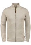 Blend Norman Herren Strickjacke Cardigan Feinstrick mit Stehkragen und Reißverschluss (70155) Sand Mix Blend Norman Herren Strickjacke Cardigan Feinstrick mit Stehkragen und Reißverschluss (70155) Sand Mix
