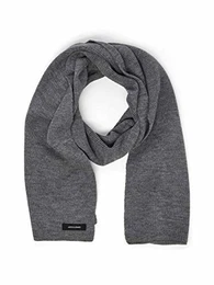 Herren JJDNA KNIT SCARF NOOS Schal, Grau (Grey Melange Grey Melange), One Size