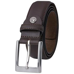 Rindledergürtel Herren, Gürtel Herren Leder 35 mm breit, Gürtel Herren, Rindledergürtel dunkelbraun, Größe/Size:95, Farbe/Color:braun