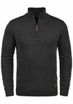 Blend Robin Herren Strickpullover Troyer Mit Stehkragen Und Reißverschluss (70815) Charcoal