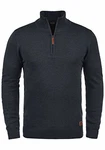 Blend Robin Herren Strickpullover Troyer Mit Stehkragen Und Reißverschluss (70815) Navy