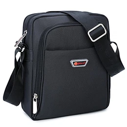 Umhängetasche klein Herren schwarz Schultertasche Urlaub Schultasche Reise Herrentaschen Messenger Bag Crossover