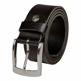Gürtel Herren Ledergürtel Herren Gürtel Herren, Vollrindleder, Büffelleder 4 mm, in 3 Farben, cognac/dunkelbraun/schwarz, Größe/Size:95, Farbe/Color:schwarz