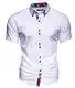 Kayhan Herren Kurzarm Hemd Hawaii Weiss (M)