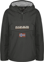 Napapijri Herren Rainforest Winter Jacke, Grau (Dark Grey Solid 198), Small