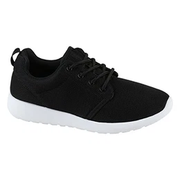 Damen Sport Neon Lauf Runners Sneakers Fitness Schnürer Prints Blumen Übergrößen Schuhe 142275 Schwarz Bernice 38 Flandell