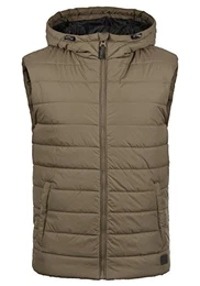 Nilo Herren Weste Steppweste Outdoor Weste Mit Kapuze Und Stehkragen, Größe:S, Farbe:Black (70155)