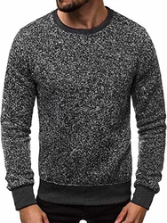 OZONEE Herren Sweatshirt Pullover J. Style 2001 Anthrazit
