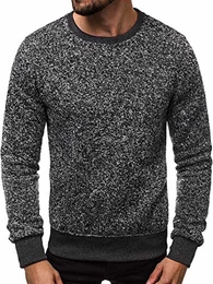 Herren Sweatshirt Pullover Langarm Farbvarianten Langarmshirt Pulli ohne Kapuze Baumwolle Baumwollemischung Classic Basic Rundhals-Ausschnitt Sport J. Style 2001-20 M ANTHRAZIT