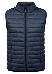 Nille Herren Weste Steppweste Outdoor Weste Mit Stehkragen, Größe:S, Farbe:Navy (70230)