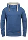 Blend Sales Herren Kapuzenpullover Hoodie Pullover Mit Kapuze Cross-Over-Kragen Und Fleece-Innenseite, Größe:M, Farbe:Great Blue (74651)