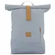 Rolltop Rucksack Damen & Herren Grau - JOHNNY URBAN Roll Top Backpack aus Baumwoll Canvas - Lässige Rucksäcke für Alltag, Uni, Reisen & Schule - Wasserabweisend & sehr flexibel