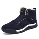 SAGUARO® Herren Winterschuhe Warm Gefüttert Schneestiefel Winter Outdoor Boots Winterstiefel, Dunkel Blau, 43 EU