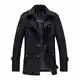 YOUTHUP Herren Wintermantel mit Stehkragen und Hochwertige Materialqualität Lange Jacke M Schwarz