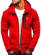 BOLF Herren Softshelljacke Übergangsjacke Regenjacke Funktionsjacke Winddicht Wasserdicht Sportjacke Trekkingjacke Atmungsaktiv Kapuze Freizeit Outdoor FREESTEP 004A Rot M [4D4]