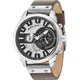 Police Herren Multi Zifferblatt Quarz Uhr mit Leder Armband PL15217JS.04A