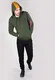 Alpha Industries Red Stripe Hoodie Oliv L