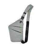 OSOCE Brusttasche Herren Wasserfeste Bauchtasche Mehrere Taschen Schultertasche Anti-Diebstahl Crossbody Bag Hellgrau
