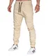 BetterStylz MasonBZ Chino Jogger Jogginghose Harem Style Jogger Slim Fit Stoffhose Gummibund 25 Farben (XS-5XL) (M, Beige)