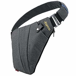 Asgens Mehrzweck Anti-Diebstahl Versteckte Sicherheitstasche Unterarm Schulter Achselhöhle Kuriertasche Sport Freizeit Brust Tasche Tragbarer Rucksack Grau