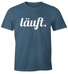 MoonWorks Cooles Lustiges Herren T-Shirt Läuft Fun-Shirt Denim MoonWorks Cooles Lustiges Herren T-Shirt Läuft Fun-Shirt Denim