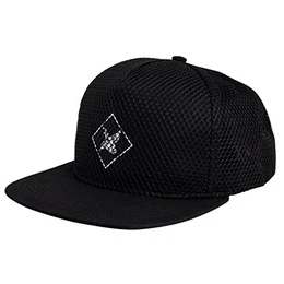 Raider Snapback Cap Schwarz Unisex Baseball Mütze Destroyed Gesteppt Style