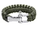 The Friendly Swede Paracord Survival-Armband mit Edelstahlverschluss - ideales Zubehör für Ihre Überlebensausrüstung (Grün, 23 cm)