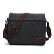 LOSMILE Herren Umhängetaschen, Leinwand Schultertaschen, 13.3  Laptoptasche,Schulranzen, für Schule und Arbeits,für Männer und Frauen. (L-Schwarz)
