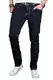 ALESSANDRO SALVARINI Herren Slim Fit Jeans Hose Denim Stretch-Jeans Jeanshose Washed [AS042 - Denim Blue - W36 L32]