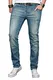 A. Salvarini Herren Designer Jeans Hose Stretch Basic Jeanshose Regular Slim [AS043 - W38 L34], Ocean Blue
