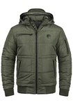 Blend Boris Herren Winterjacke Steppjacke mit Kapuze und Stehkragen (74655) Peat Green
