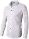 INFlATION Herren Hemd aus Bambusfaser umweltfreudlich Elastisch Slim Fit für Freizeit Business Hochzeit Reine Farbe Hemd Langarm,DE M (Etikette 41),Weiß