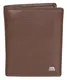 Brown Bear Geldbörse Leder Braun RFID-Schutz Unisex Herren Damen, genarbtes Echtleder Business Portemonnaie Männer Frauen mit Doppelnaht, Geldbeutel mit 10 Karten-Fächer, Portmonee 10x12,5 cm