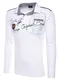 behype. Herren Poloshirt Deciding Langarm T-Shirt 20-0682 Weiß M