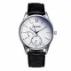 Souarts Herren Armbanduhr Braun Schwarz PU Leder Blau Glas Quarz Uhr mit Batterie Weiß Schwarz Zifferblatt (Schwarz Weiss)
