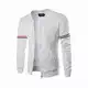 VENMO Männer Casual Coat Herbst Winter Dekorative Band Freizeit Jacke Kragen (M, White)