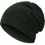 Compagno warm gefütterte Wintermütze Beanie Strickmütze Hat Herren Damen Mütze Haube Einheitsgröße Oliv