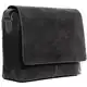 SID & VAIN Laptop Messenger Bag echt Leder Spencer XL groß Businesstasche 15'' Laptoptasche Umhängetasche Laptopfach Ledertasche Herren grau