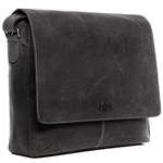 SID & VAIN Laptoptasche Messenger Bag Spencer 15 Zoll Laptopfach grau