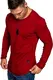 Amaci&Sons Oversize Herren Vintage Sweatshirt Crew Neck Longsleeve Rundhals Basic Shirt 6059 Schwarz S