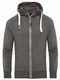 Yazubi Männer Kapuzenpullover Jacob - Graue Herren Hoodie mit Reißverschluss - Kapuzenjacke, Grau (Tornado 183907), M