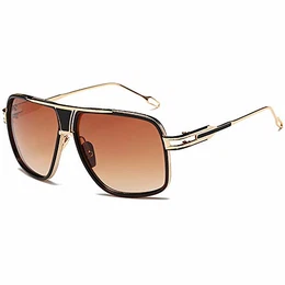 Oversized Super Große Sonnenbrille Damen Großen Brille Square Piloten Retro Metall Rahmen für Herren Sonnenbrille Gold/Silber