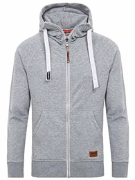 Herren Sweatjacke Hoodie mit Reißverschluss Jacob, Grau (Mirage Gray 154703), M