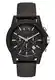 Armani Exchange Uhr für Männer , Chronographenwerk, 45mm Schwarzes Silikongehäuse mit Silikonarmband, AX7105