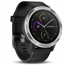 vívoactive 3 GPS-Fitness-Smartwatch - vorinstallierte Sport-Apps, kontaktloses Bezahlen mit Pay, Schwarz-Silber